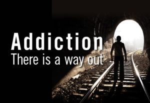Image saying addiction there is a way out